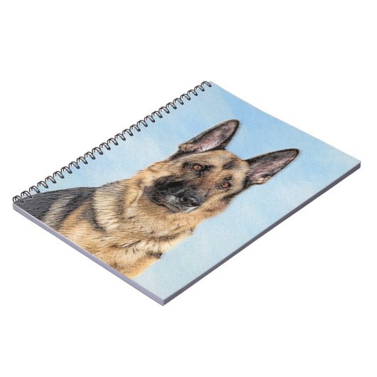 Duitse herderschilderkunst - Kute Original Dog Art Notitieboek (Linkerzijde)