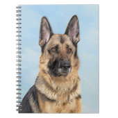 Duitse herderschilderkunst - Kute Original Dog Art Notitieboek (Voorkant)