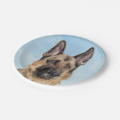 Duitse herderschilderkunst - Kute Original Dog Art Papieren Bordje (Gekanteld)