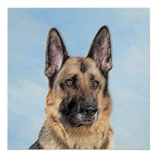 Duitse herderschilderkunst - Kute Original Dog Art Perfect Poster (Voorkant)