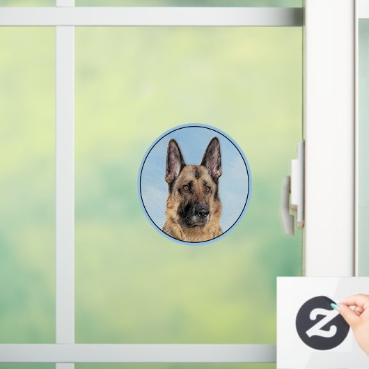 Duitse herderschilderkunst - Kute Original Dog Art Raamsticker (Huis)