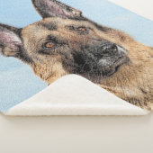 Duitse herderschilderkunst - Kute Original Dog Art Sherpa Deken (3/4)