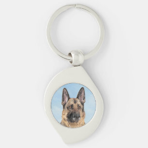 Duitse herderschilderkunst - Kute Original Dog Art Sleutelhanger