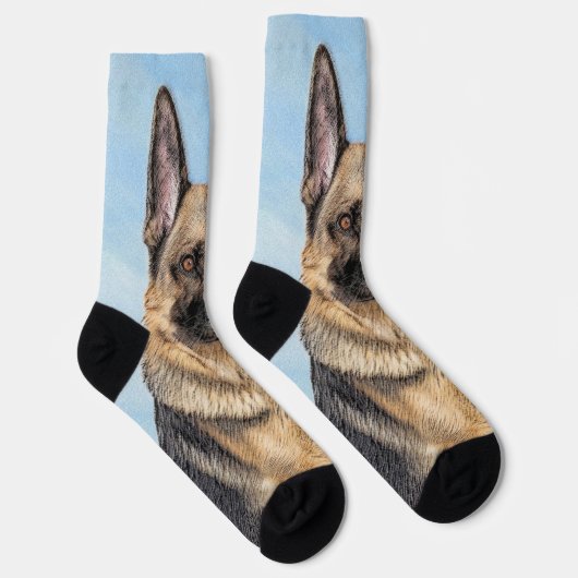 Duitse herderschilderkunst - Kute Original Dog Art Sokken (Rechts)