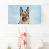 Duitse herderschilderkunst - Kute Original Dog Art Spandoek (Insitu)