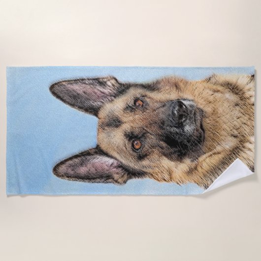 Duitse herderschilderkunst - Kute Original Dog Art Strandlaken (Voorkant)