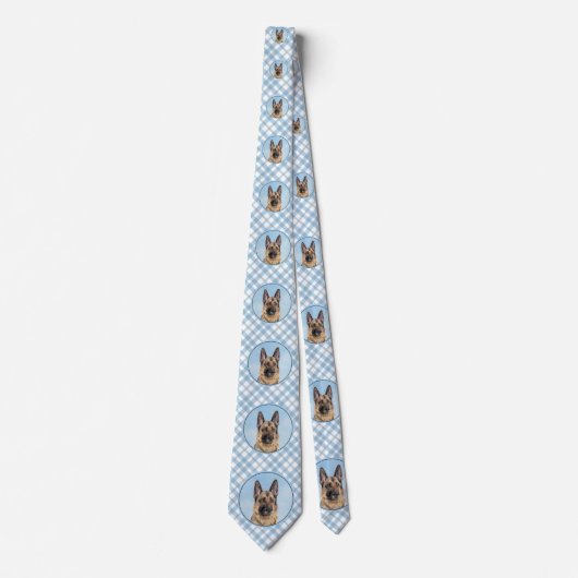 Duitse herderschilderkunst - Kute Original Dog Art Stropdas (Voorkant)