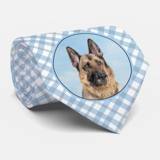 Duitse herderschilderkunst - Kute Original Dog Art Stropdas (Opgerold)