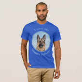 Duitse herderschilderkunst - Kute Original Dog Art T-shirt (Voorkant volledig)
