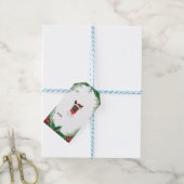 Duitse Herdersden Takken Groene Kerst Cadeaulabel (Met Touw)