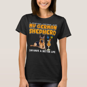 Duitse herderse herder & quot I hard werken T-shirt