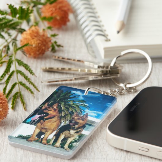 Duitse herdersgroep sleutelhanger (Voorkant Rechts)