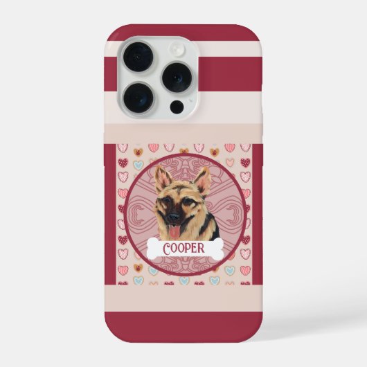 Duitse Herdershart iPhone 11 Pro Hoesje iPhone 15 Pro Case (Achterkant)