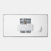 Duitse Herdershirt Fun Dog Lover Vintage Engr Bureaumat (Keyboard & Muis)