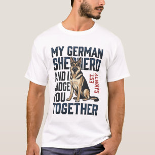 Duitse Herdershirt Fun Dog Lover Vintage Engr T-shirt