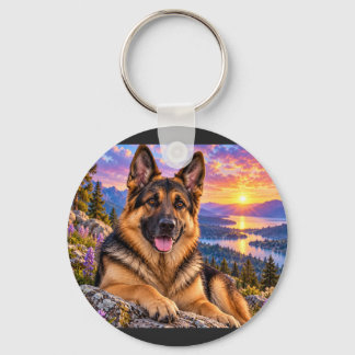 Duitse Herdershirt shirts hond honden puppy sneeuw Sleutelhanger