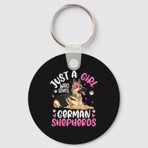 Duitse Herdershirt voor meisjes vrouwen Duitse Her Sleutelhanger