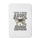 Duitse Herdershond Adoptie Vintage Reddingshond T- Badmat (Voorkant Verticaal)