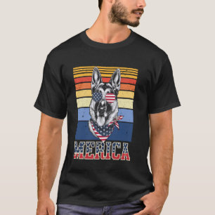 Duitse Herdershond Amerikaanse Patriottenshirt Ona T-shirt