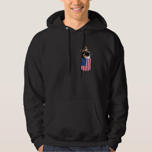 Duitse herdershond Amerikaanse vlag Patriottische Hoodie