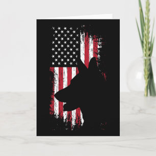 Duitse Herdershond Amerikaanse Vlag Shirt Usa Patr Kaart