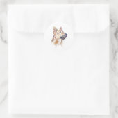 Duitse Herdershond Aquarel, Sticker (Tas)