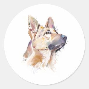 Duitse Herdershond Aquarel, Sticker