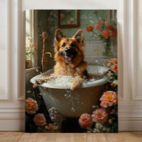 Duitse Herdershond Bad, Whimsische Hondenbadkamer