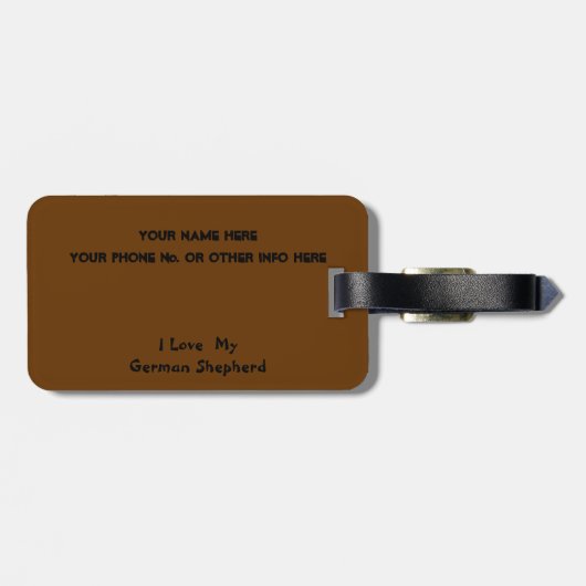 Duitse Herdershond Bagage Labels (Achterkant horizontaal)