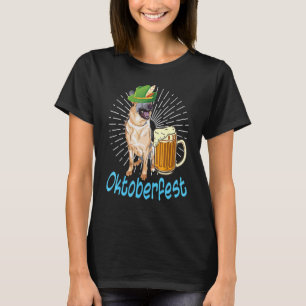 Duitse Herdershond Beierse Leren Broek Drinkt Bier T-shirt