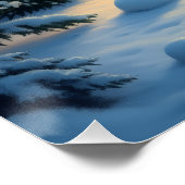Duitse Herdershond Besneeuwd Boshuis Kerst Schilde Perfect Poster (Hoek)