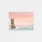Duitse Herdershond bij zonsondergang Post-it® Notes (Voorkant)