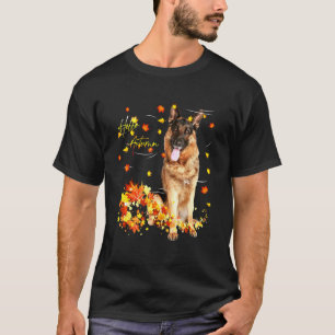 Duitse Herdershond Bladval Hallo Herfst Voor Hond T-shirt
