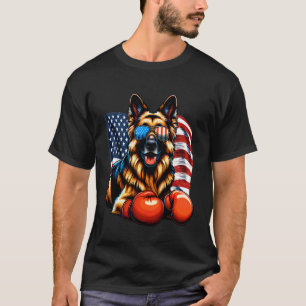 Duitse Herdershond Bokshandschoenen Amerikaanse Vl T-shirt