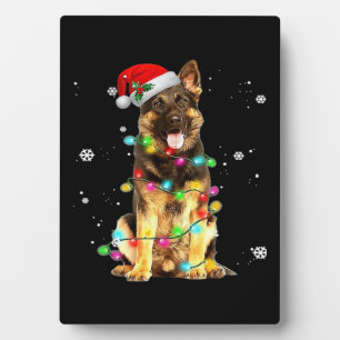 Duitse Herdershond Boom Kerst Trui Xmas Doe Fotoplaat