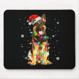 Duitse Herdershond Boom Kerstmis Kerst Honden Cade Muismat
