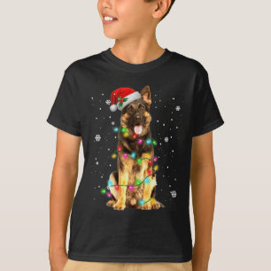 Duitse Herdershond Boom Kerstmis Kerstmis Honden C T-shirt