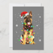 Duitse Herdershond Boom Kerstmuts Kerstmis Feestdagenkaart (Voorkant)