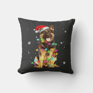 Duitse Herdershond Boom Kerstmuts Kerstmis Honden Kussen