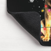 Duitse Herdershond Boom Kerstmuts Kerstmis Honden Muismat (Hoek)