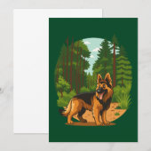Duitse Herdershond Bos Avontuur Hond Kaart (Voorkant / Achterkant)