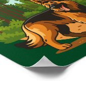Duitse Herdershond Bos Avontuur Hond Poster (Hoek)