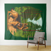 Duitse Herdershond Bos Avontuur Hond Wandkleed (In Situ (horizontaal))