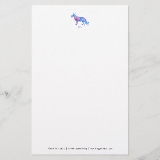 Duitse Herdershond Briefhoofd Briefpapier (Voorkant)
