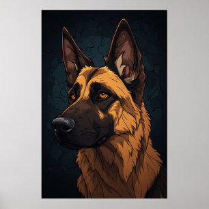 🐕 Duitse Herdershond Cadeaus Voor Huisdier Eigena Poster