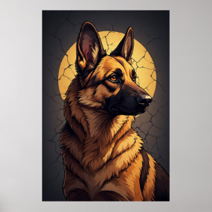 🦴 Duitse Herdershond Cadeaus Voor Huisdierliefheb Poster