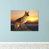 Duitse herdershond canvas afdruk (Insitu (Houten vloer))