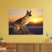 Duitse herdershond canvas afdruk (Insitu (Woonkamer))