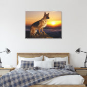 Duitse herdershond canvas afdruk (Insitu (Slaapkamer))