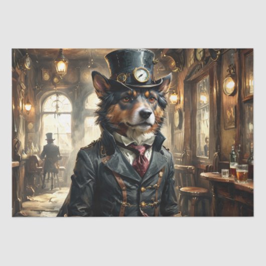 Duitse herdershond - Decoupage - Tissuepapier (Voorkant)